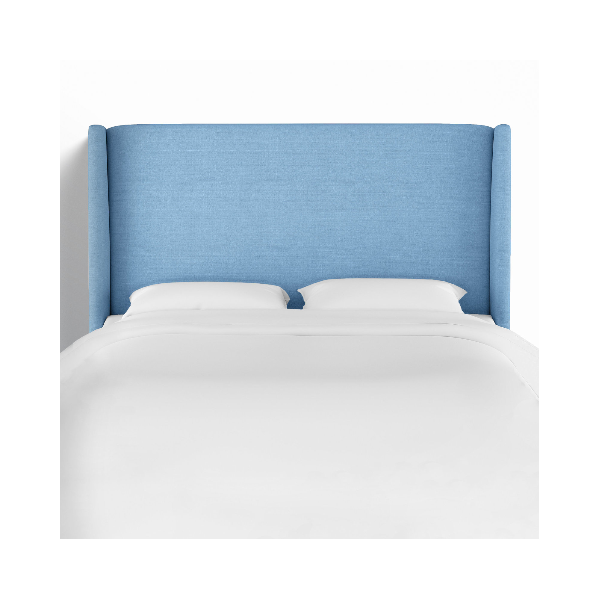 Bellfield Upholstered Headboard, King, Classic Denim Linen