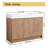 Quarnar 48" Freestanding Single Bathroom Vanity with 3 Doors & Adjustable Shelf , Single Freestanding vanity, 48" Single Bathroom Vanity Set, Floor Standing Vanity with White Resin Top-2128179311-2128498356