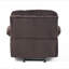 Luxueux fauteuil inclinable manuel en chocolat avec tissu doux pour la peau et deux porte-gobelets-121071701