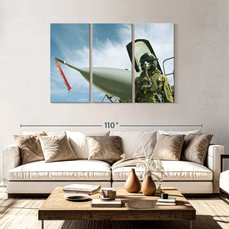 Pilote de chasse Lelar USAF, H 48 po x l 74 po