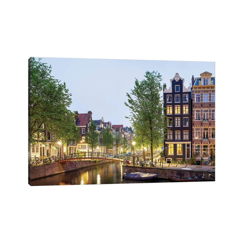 Cityscape II, Amsterdam, North Holland Province, Netherlands 1 Piece Wrapped Canvas Wall Art, 20.3cm H x 30.4cm W