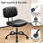 PU-Leather Task Chair, Compact Home Office Armless Chair, Ergonomic Padded Swivel Drafting Chair-427823204