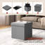 37.5cm Wide Square Solid Colour Ottoman with Storage-61727584