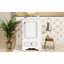 Meuble-lavabo de 20 po avec lavabo en céramique, tablette ajustable en forme de U, tiroir de compartiment et support de porte, style moderne, conception peu encombrante-1653180275