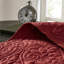 Queen Size Red Reversible Bedding - Quilting Beauty Pre-washed Cotton Filling Comfort Oversized For Ideal Coverage 2 Shams Included Machine Washable Bed Charm Peace Drape