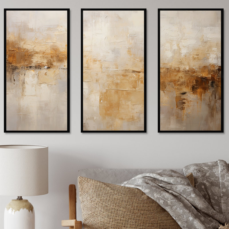 Ensemble de décoration murale Prairies Majestic Grasslands II - Prairies, Cadre flottant noir, H 40 po x l 60 po x P 1 po