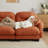 Flora Ottoman Chenille - Orange-1104093196