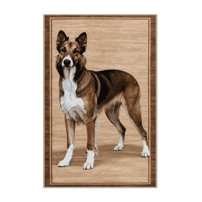 Washable Sloughi Dogs Area Rug, Rectangle 2' x 3'