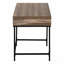 Bureau d'ordinateur, bureau personnel, ordinateur portable, tiroirs de rangement, L 48 po, bureau, stratifié brun, métal noir, contemporain, moderne-947031023
