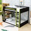 Lit superposé double / double avec bureau et tablettes intégrés-1297093472