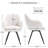 Modern Elegant Shell Dining Chair, Comfortable Accent  Swivel Chair- Soft Padded Seat, Ergonomic Design (Set of 4)-1853668515