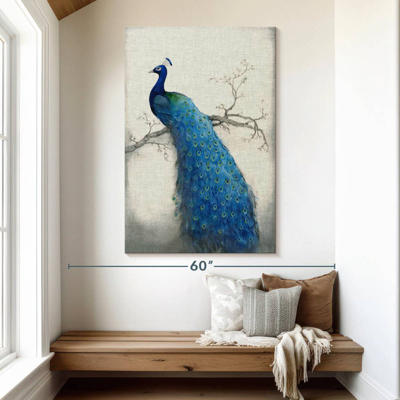 Brampt Peacock Blue II, 51" H x 34" W