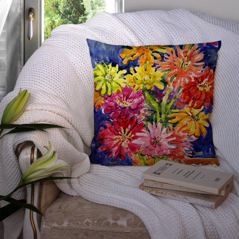 Coussin décoratif intérieur/extérieur gerber marguerites