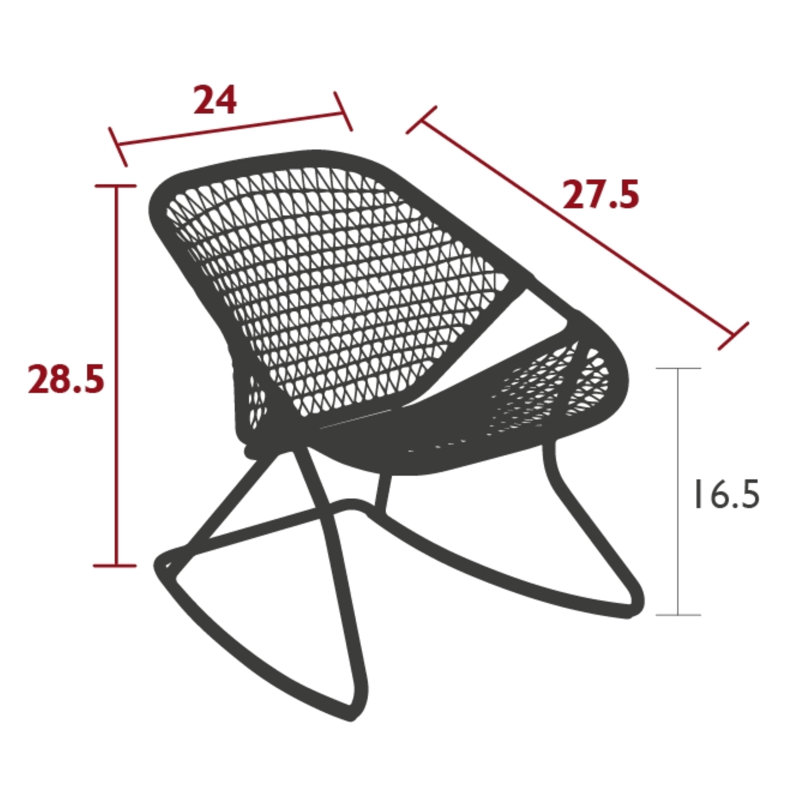 Sixties Outdoor Rocker Chair, Cactus