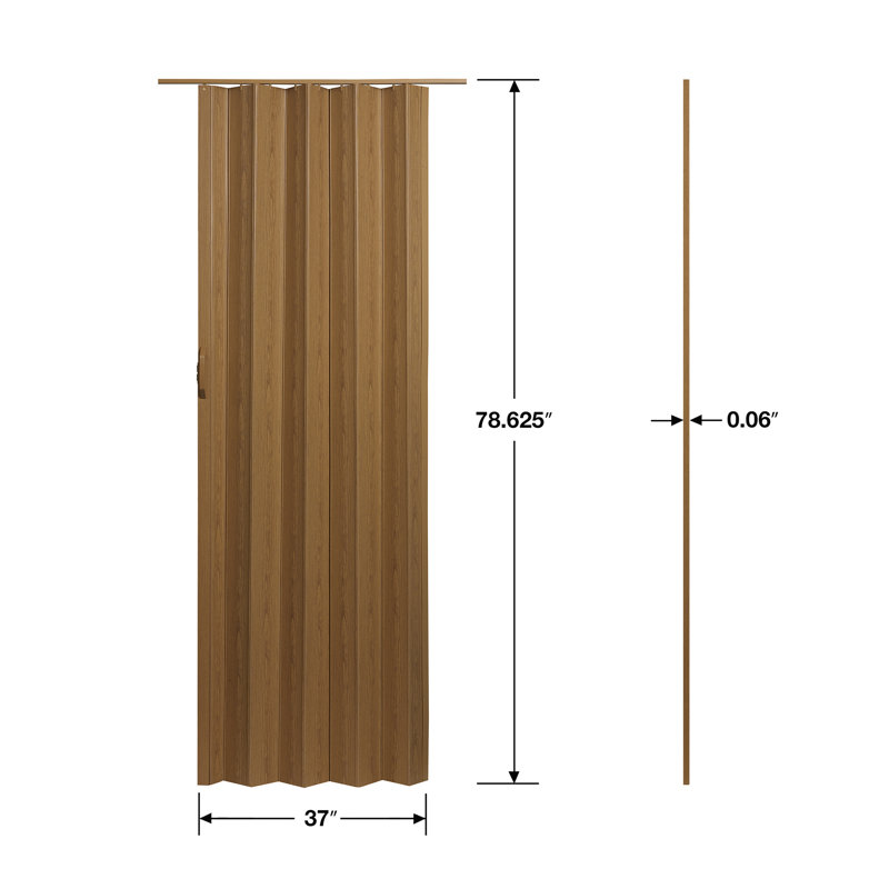 Porte pliante accordéon en PVC / vinyle 36 po x 80 po Homestyle Regent, Chêne