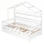 Lit simple en bois avec lit gigogne-1782401091