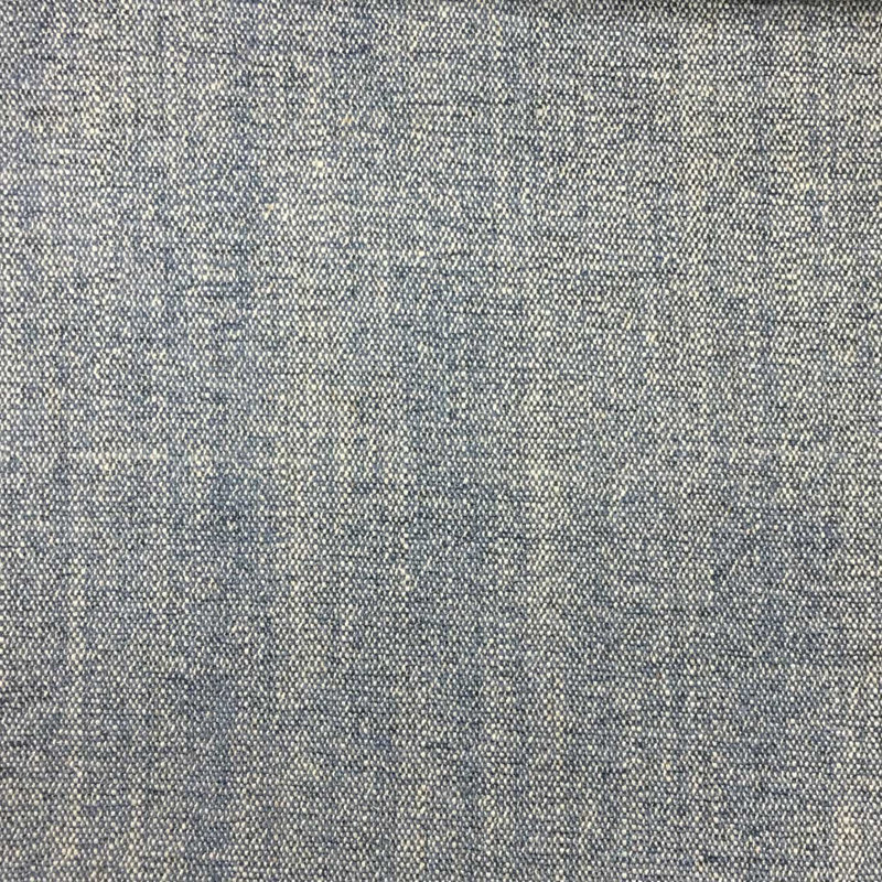 Tissu chenille en mélange de polyester et de lin Brixton-Bronson, Indigo