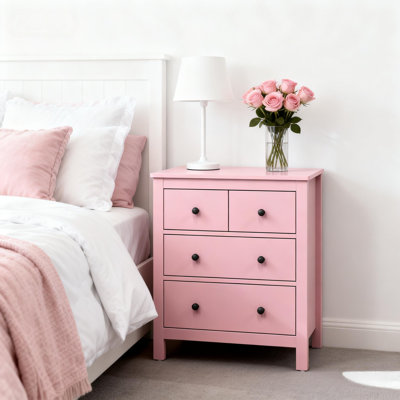 3-Drawer Nightstand, 23.6'' Wood Storage Chest