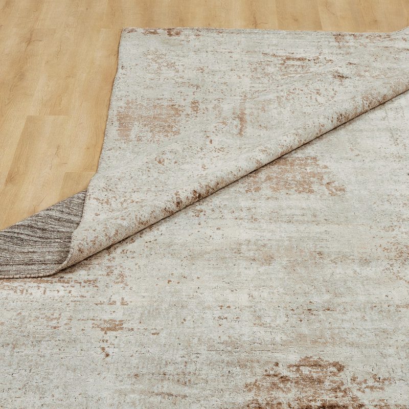 Elements Earthbound Mocha Handmade Area Rug, Rectangle 5'6" x 8'6"