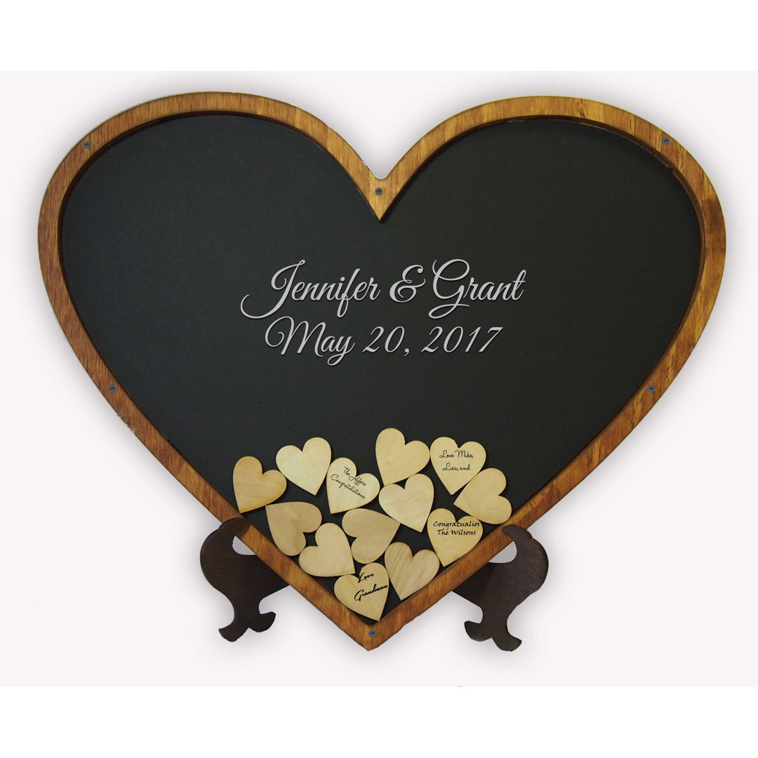 Heart Shaped Alternative Personalized Guest Book Coosa Designs 