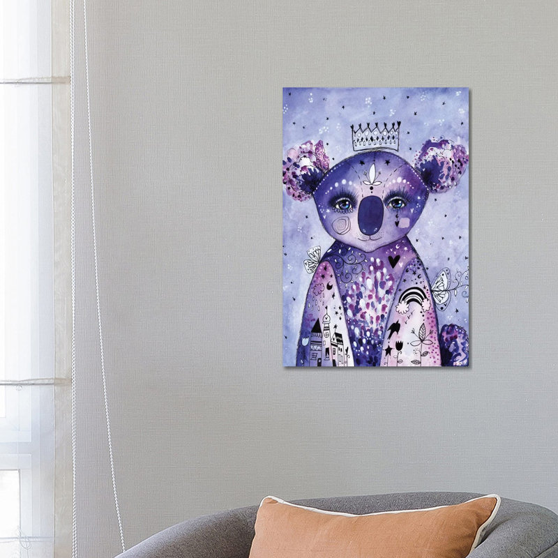 Quirky Koala by Tamara Laporte - Painting on Canvas, 66.04cm H x 45.72cm W x 3.81cm D, Wrapped Canvas