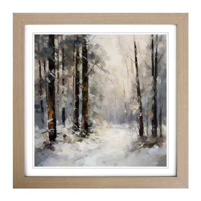 Winter Forest Impressionism No.1 - Framed Print