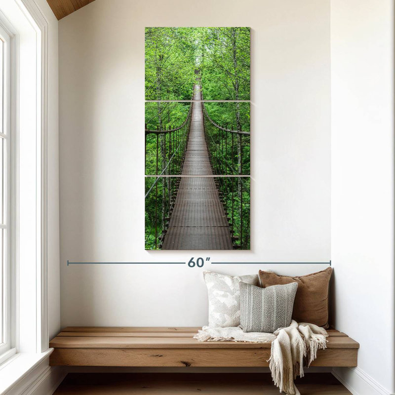 Bridge in Forest, 52" H x 24" W