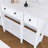 48 inch Long Console Table with 4 Drawers and 1 Bottom Shelf for Entryway Hallway Easy Assembly