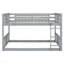 Lit double superposé double avec échelle, espace maximisé et fabrication en bois de pin massif pour plus de sécurité et de durabilité-1893400585