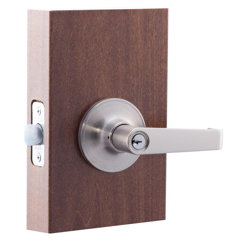Avery Satin Nickel Keyed (Entry) Door Lever