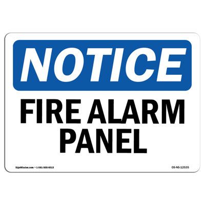Fire Alarm Panel Aluminum Sign 18 x 24