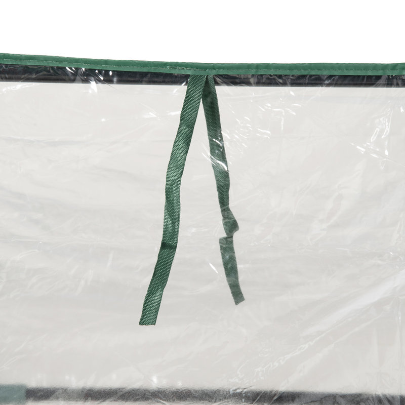 Galvanized Raised Garden Bed & Mini Greenhouse Cover - 4' X 3', For Colorful Growth Flowers, Fruits, Veggies, Herbs, Outdoor Metal Planter 3' With Plant Your Favorite Box