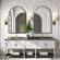 Vercher Metal Arched Bathroom/Vanity Mirrors ( incomplete 1 piece only) 