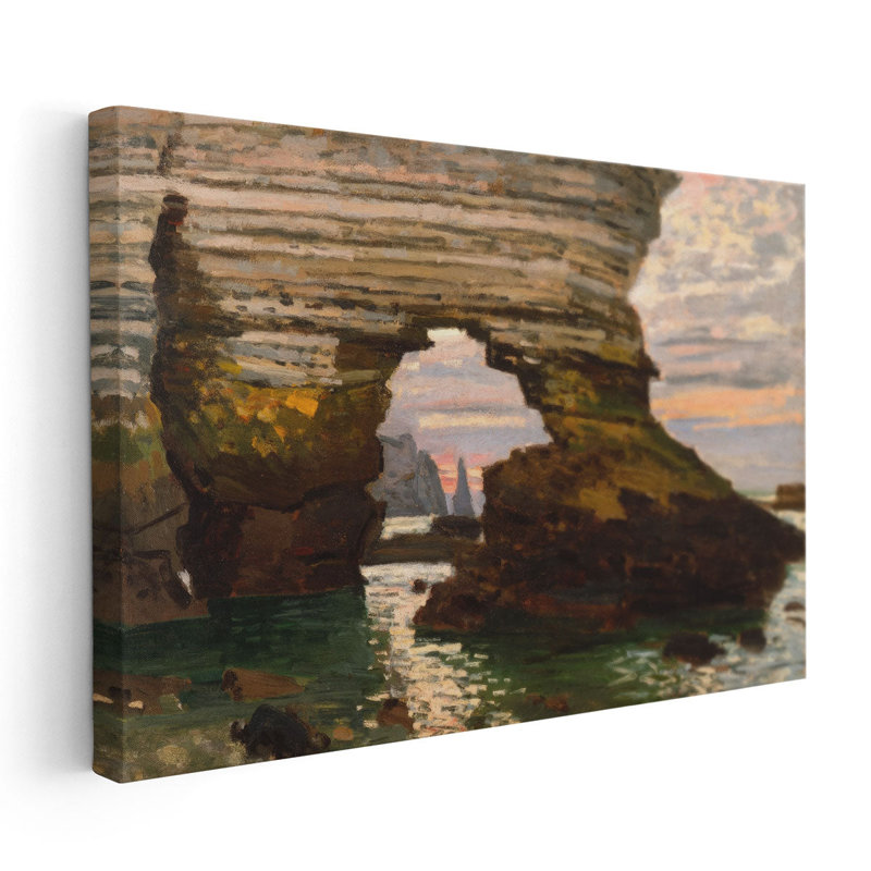 La Porte d'Amont, Etretat - reproduction d'art sur toile, H 24 po x l 36 po