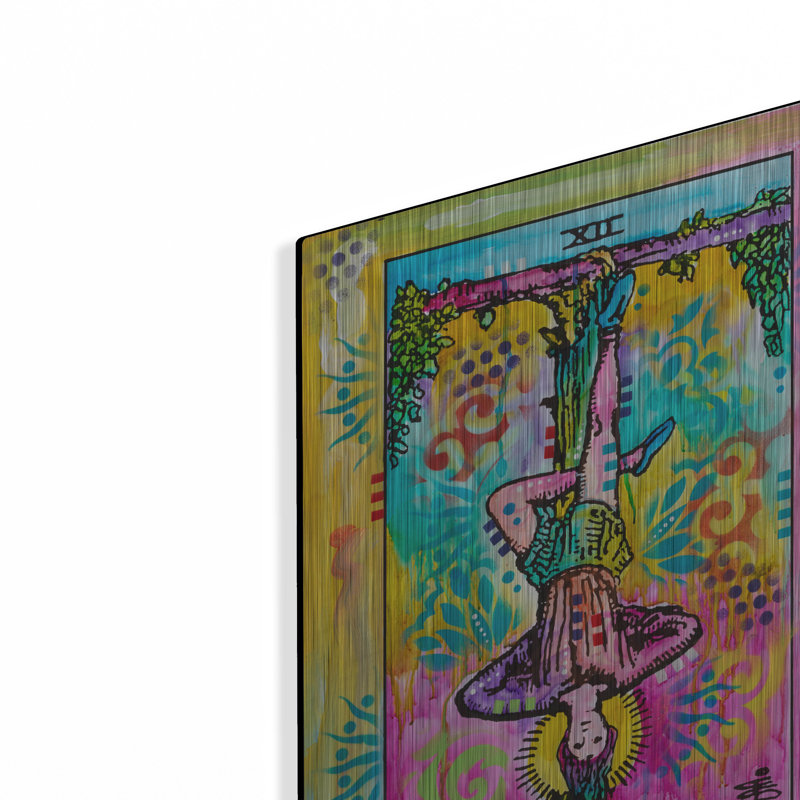 Bungalow Rose «Tarot - The Hanged Man» par Dean Russo, art mural en métal, H 16 po x l 12 po