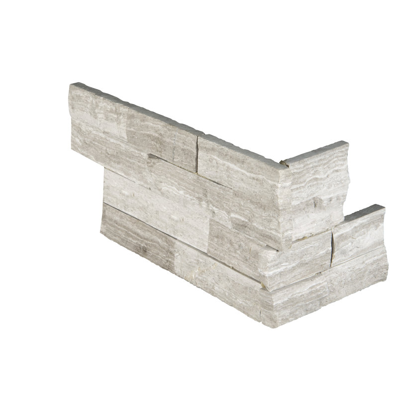 Stonecrest 6 in. x 18 in. Split Face Natural Stone Ledger Corner Wall Tile, Tivoli Sand