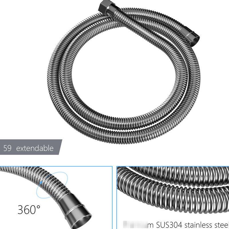Système de douche mural, pomme de pluie carrée de 10 pouces, barre coulissante réglable de 26,18 po, double fonction, installation facile, système de pluie au fini nickel brossé avec valve brute, douche à main,