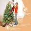 Arbre de Noël de 7,5 pi avec 1599 pointes en PE + PVC - Arbre de Noël plein corps avec branches articulées, assemblage facile, support en métal stable, décoration de Noël classique-544332538