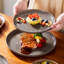 24 Pcs Stoneware Dinnerware Set, Plate And Bowls With Non Slip Base, Specks, Multicolor Set, Brown, Dinner Plates, Dessert Plates And Bowls For 8 Person, Vertical Edge-110663224