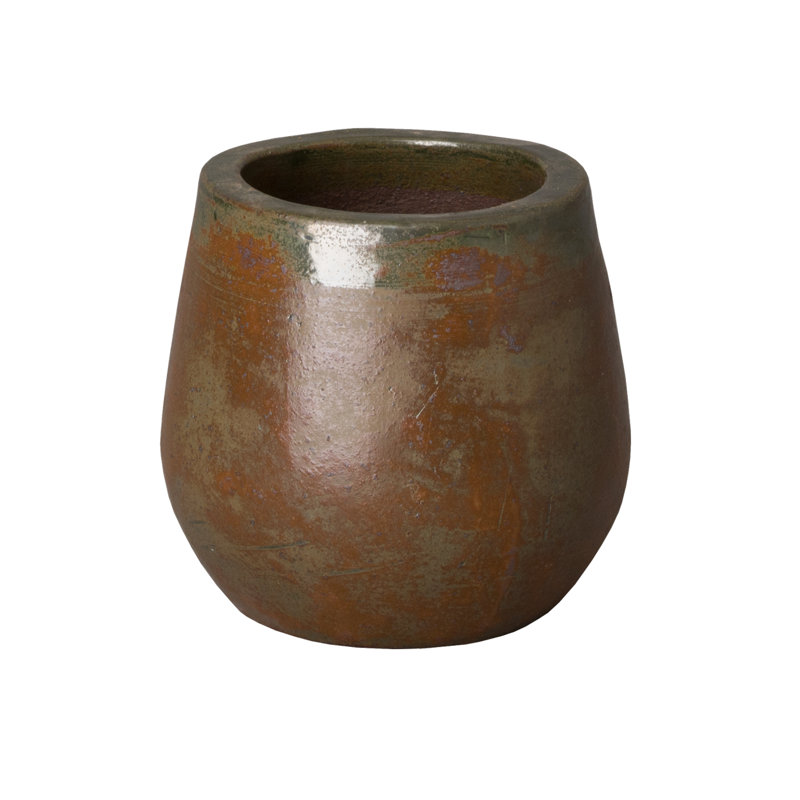 Raekwon Handmade Ceramic Pot Planter, Turquoise, 14" H x 15" W x 15" D