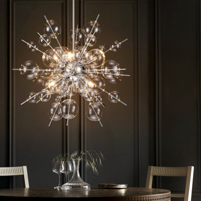 Jylan 6 - Light Modern Sputnik Sphere Glass Bubble Chandelier