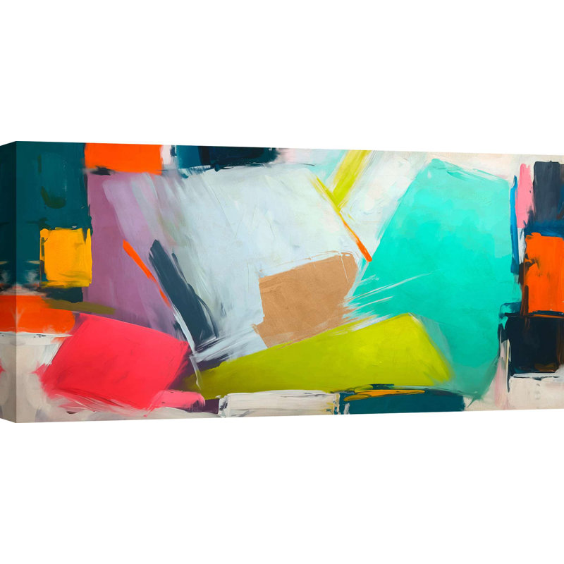 Abstract Colorful Moment by Sonne Taylor - Wrapped Canvas Print, 35 cm H x 70 cm W