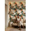 Papier peint vert discret Mid Century-130031280