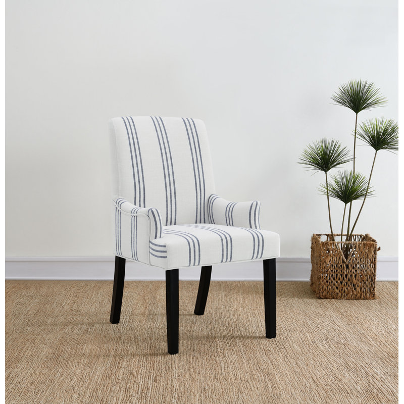 Chaise avec accoudoirs rembourrée Hanlon beige