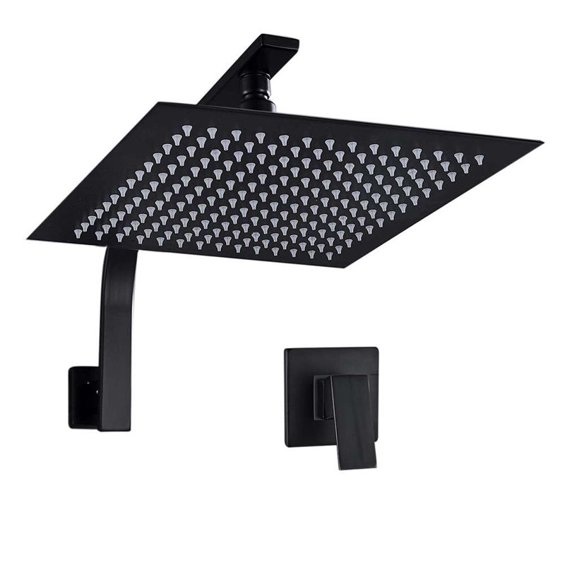 Reno Bisbee Single Function Premium Wall Mount Shower Head High Quality Sleek Design for Ultimate Comfort, 1.5" H x 10" W