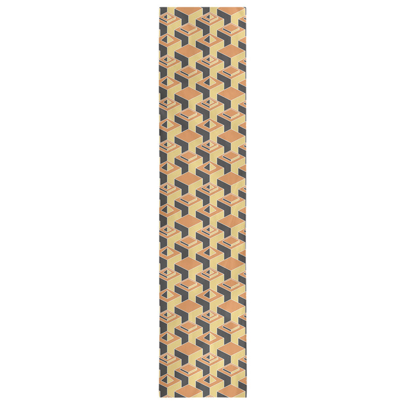 Chemin de table Classic Skyscrapers, 16 po x 72 po, Orange/jaune