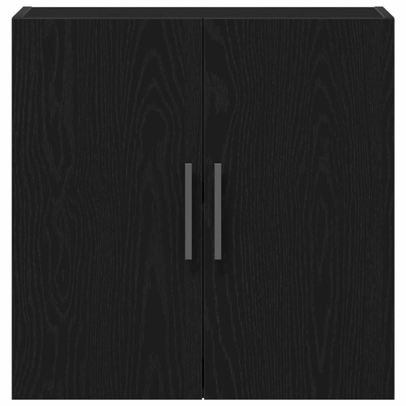 vidaXL Wall Cabinet Wall-mounted Engineered Wood Shelves Bathroom Compact, Black Oak