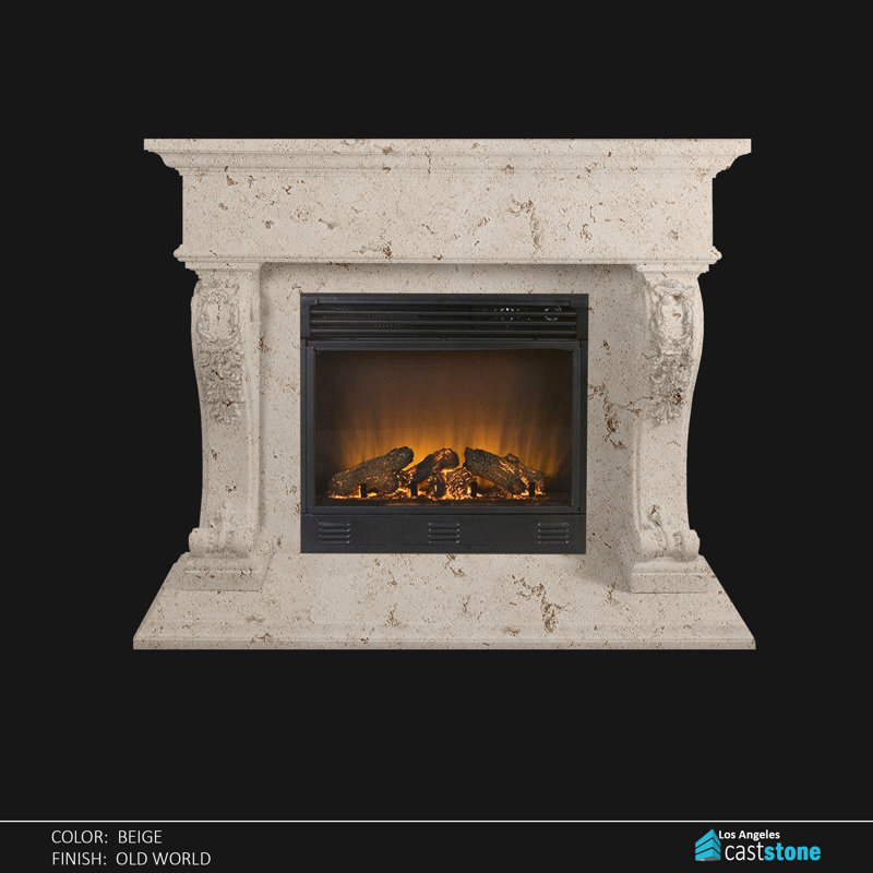 Perra Fireplace Surround, Beige Old World