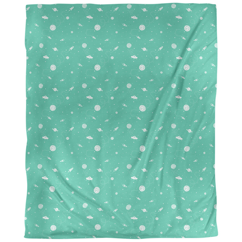 Katelyn Elizabeth 1 - Piece Quilt Set, King Duvet Cover, Turquoise, Brushed Polyester