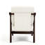 Fauteuil d'appoint rembourré avec structure en bois massif-537544466